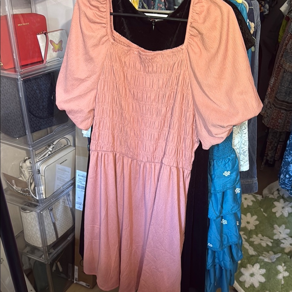 Pink Smocked Dress